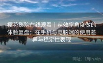 樱花影院在线观看｜从效率角度做的体验复盘：在手机与电脑端的使用差异与稳定性表现