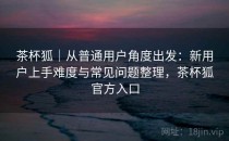 茶杯狐｜从普通用户角度出发：新用户上手难度与常见问题整理，茶杯狐官方入口