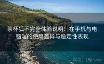茶杯狐不完全体验说明：在手机与电脑端的使用差异与稳定性表现