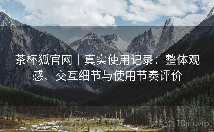 茶杯狐官网｜真实使用记录：整体观感、交互细节与使用节奏评价  第1张
