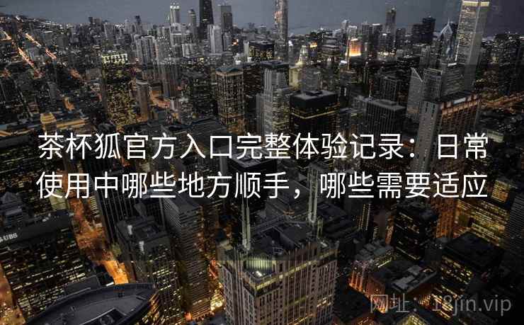 茶杯狐官方入口完整体验记录：日常使用中哪些地方顺手，哪些需要适应  第1张