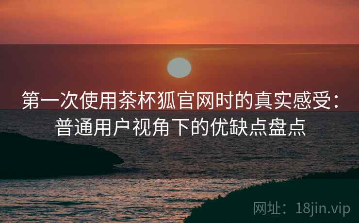 第一次使用茶杯狐官网时的真实感受：普通用户视角下的优缺点盘点  第1张